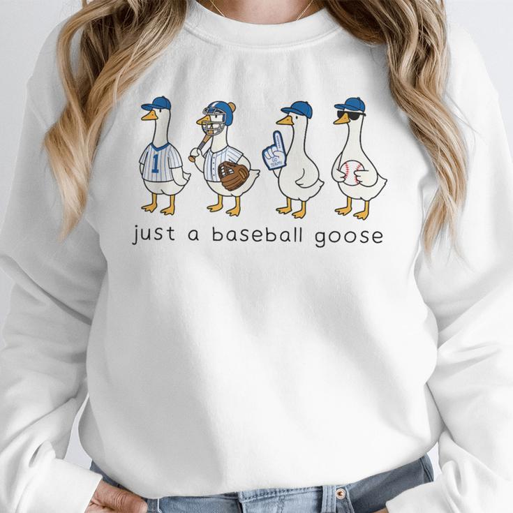 Just a Baseball GooseLife Is Better With Geese On Your Team Unisex Sweatshirt
