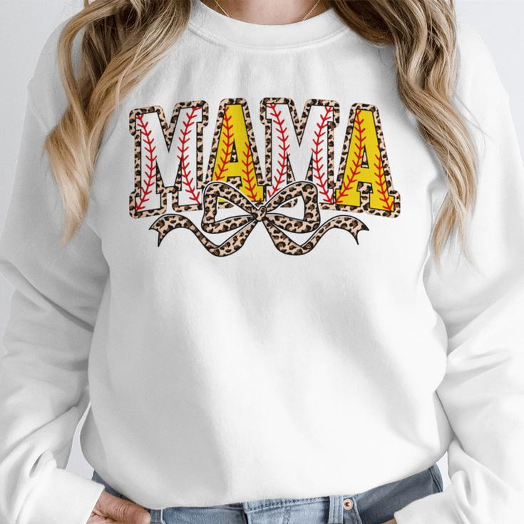 Leopard Baseball Softball Mama Bow Softball Baseball Mom Unisex Sweatshirt Leopard Baseball Softball Mama Bow Softball Baseball Mom Unisex Sweatshirt
