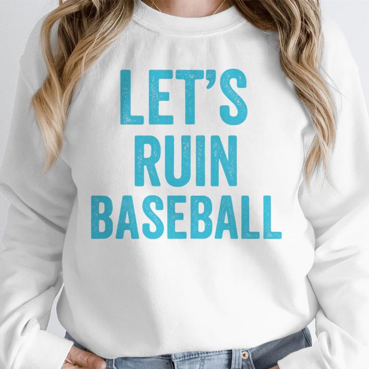 Let's Ruin Baseball Baseball Humor Sarcastic Baseball Premium Tri-Blend Unisex Sweatshirt Let's Ruin Baseball Baseball Humor Sarcastic Baseball Premium Tri-Blend Unisex Sweatshirt