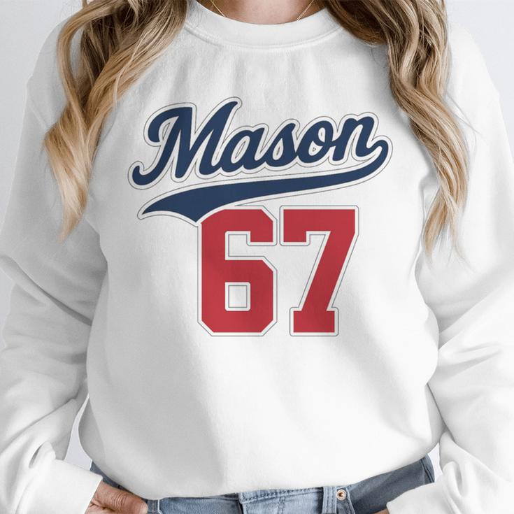 Mason 67 Jersey Baseball Men Women Boys Girls Number 6 7 Unisex Sweatshirt Mason 67 Jersey Baseball Men Women Boys Girls Number 6 7 Unisex Sweatshirt