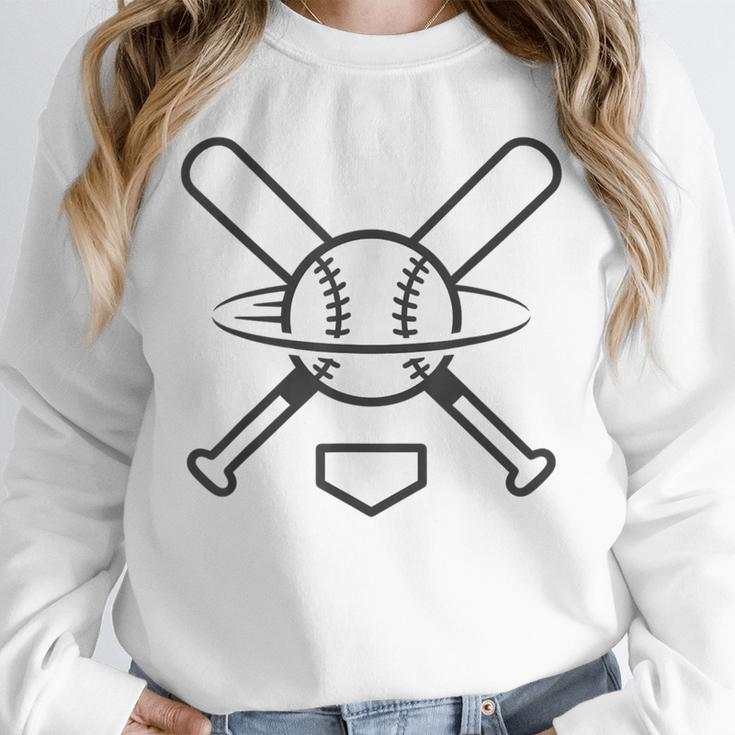 Minimalist Baseball Clean Sports Graphic Tee For Fan Players Unisex Sweatshirt