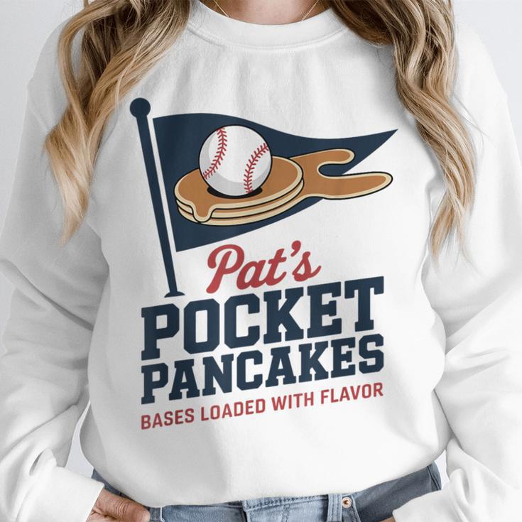 Pat's Pocket Pancakes Flag Baseball On Pancake Unisex Sweatshirt