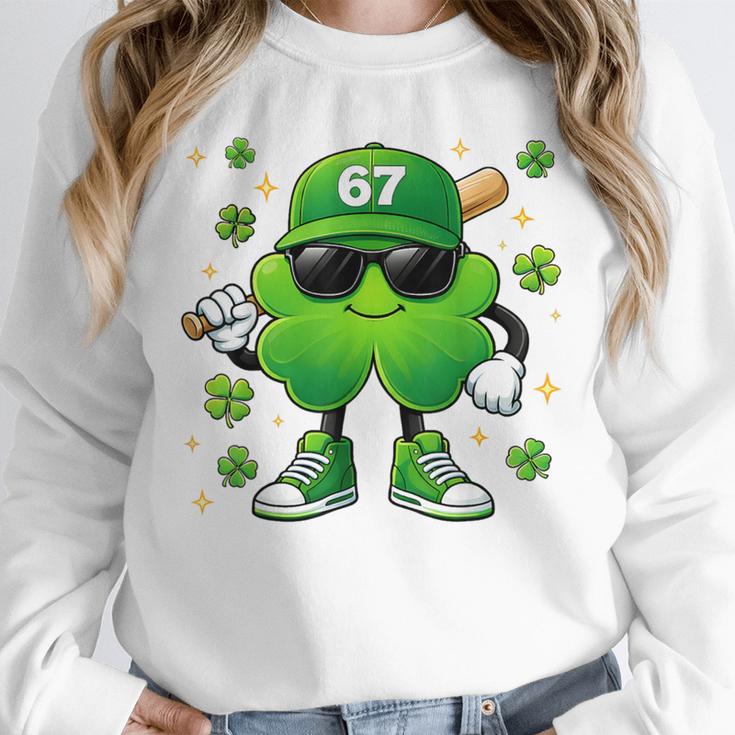 Shamrocks Playing Baseball St Patricks Day 6 7 Meme Men Boys Unisex Sweatshirt Shamrocks Playing Baseball St Patricks Day 6 7 Meme Men Boys Unisex Sweatshirt