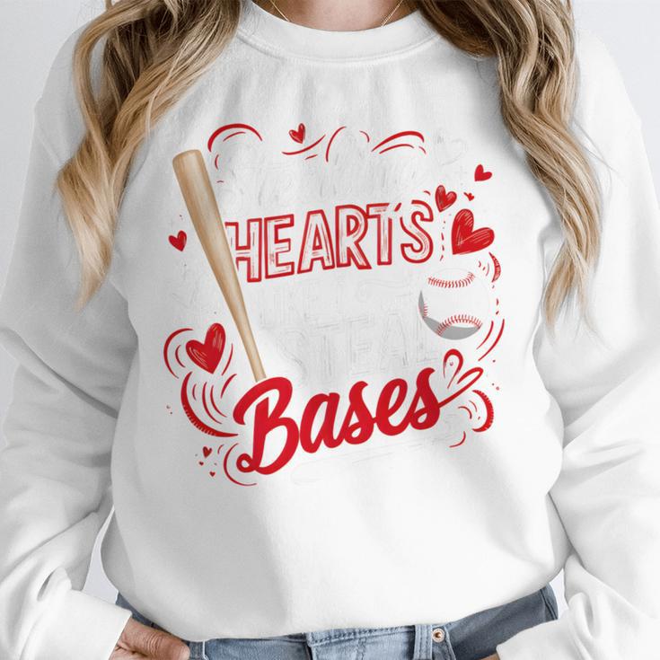 Stealing Hearts Like I Steal Bases Softball Baseball Batter Unisex Sweatshirt Stealing Hearts Like I Steal Bases Softball Baseball Batter Unisex Sweatshirt