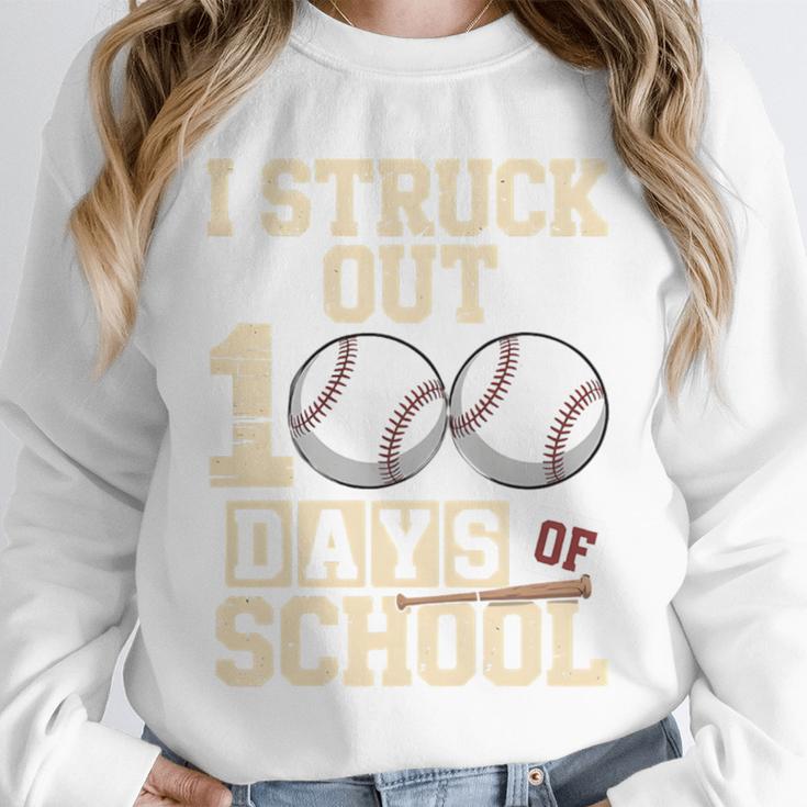 I Struck Out 100 Days Of School Baseball Fan Students Batter Premium Tri-Blend Unisex Sweatshirt I Struck Out 100 Days Of School Baseball Fan Students Batter Premium Tri-Blend Unisex Sweatshirt