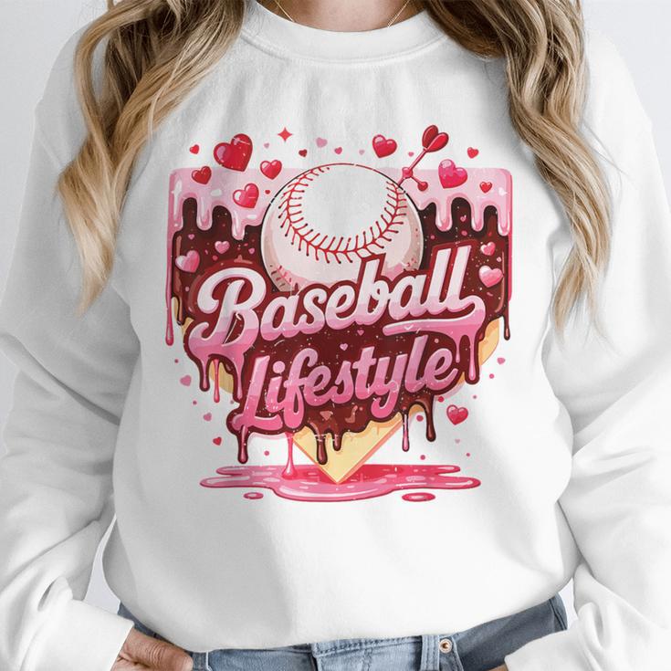 Valentine Baseball Lifestyle Home Plate Ice-Cream Drip Boys Unisex Sweatshirt Valentine Baseball Lifestyle Home Plate Ice-Cream Drip Boys Unisex Sweatshirt