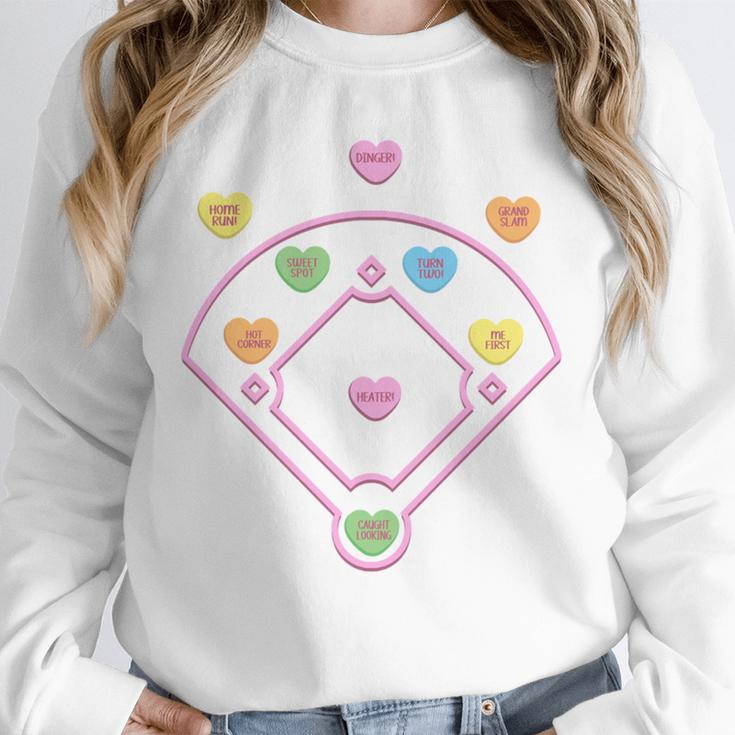 Valentine Heart Love Cute Baseball Softball Lover Sayings Unisex Sweatshirt Valentine Heart Love Cute Baseball Softball Lover Sayings Unisex Sweatshirt
