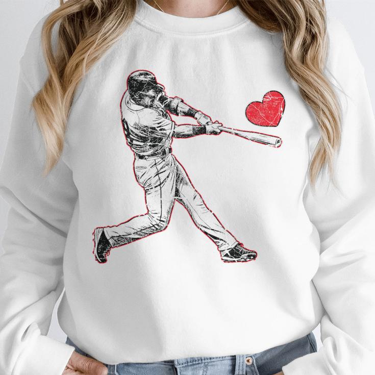 Valentines Baseball Batter Heart Player Silhouette Premium Tri-Blend Unisex Sweatshirt Valentines Baseball Batter Heart Player Silhouette Premium Tri-Blend Unisex Sweatshirt