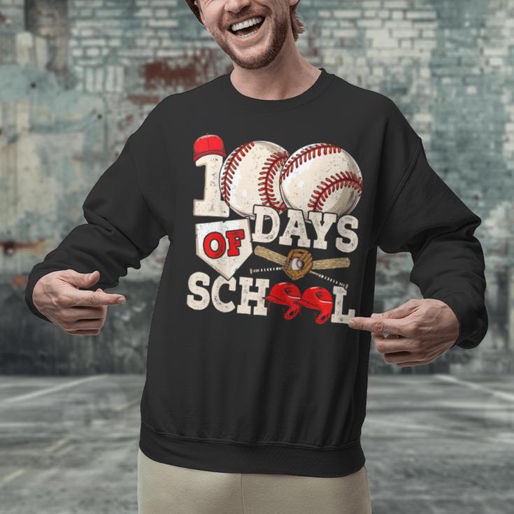 100 Days Of School Baseball 100th Day Of School Kids Teacher Unisex Sweatshirt 100 Days Of School Baseball 100th Day Of School Kids Teacher Unisex Sweatshirt