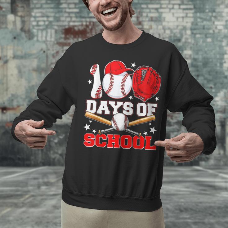 100 Days Of School Baseball Boys Kids Students Unisex Sweatshirt