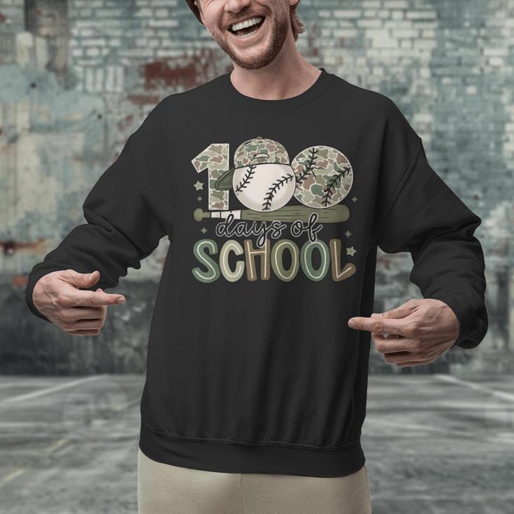 100 Days Of School Baseball Camo Celebration Unisex Sweatshirt
