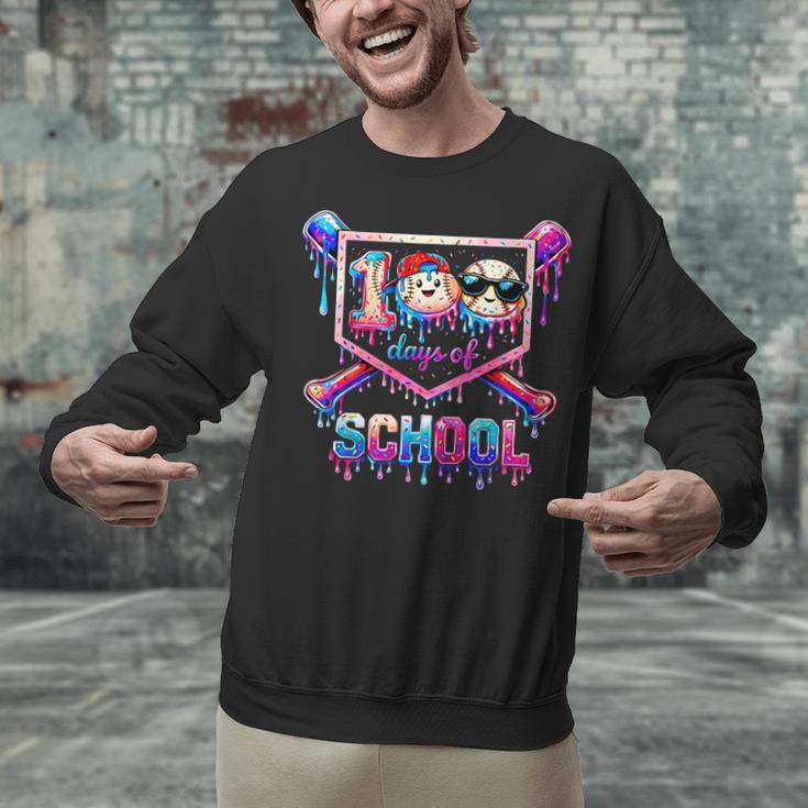 100 Days Of School Baseball Drip Boys For Men Kids Unisex Sweatshirt