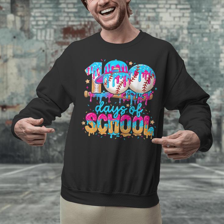 100 Days Of School Baseball Ice Cream For Boy Girl Kids Unisex Sweatshirt