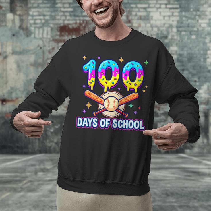 100 Days Of School Baseball Ice Cream Drip Kids Boys Teacher Unisex Sweatshirt 100 Days Of School Baseball Ice Cream Drip Kids Boys Teacher Unisex Sweatshirt