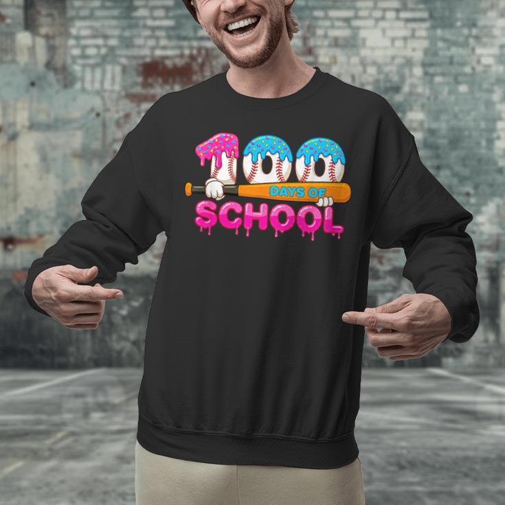 100 Days Of School Baseball Ice Cream Drip For Teacher Kid Unisex Sweatshirt 100 Days Of School Baseball Ice Cream Drip For Teacher Kid Unisex Sweatshirt