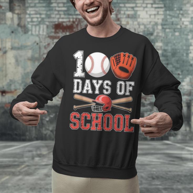 100 Days Of School Baseball Player Teacher Student Unisex Sweatshirt