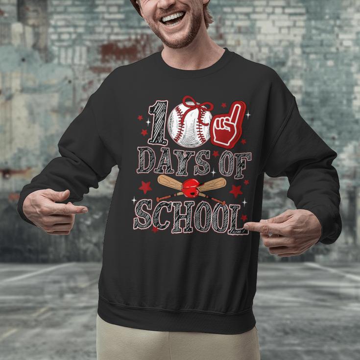 100 Days Of School Baseball Teacher 100 Days Smarter Student Unisex Sweatshirt