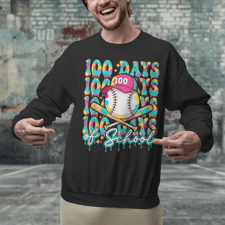 100 Days Of School Drip Baseball 100th Day Baseball School Unisex Sweatshirt 100 Days Of School Drip Baseball 100th Day Baseball School Unisex Sweatshirt