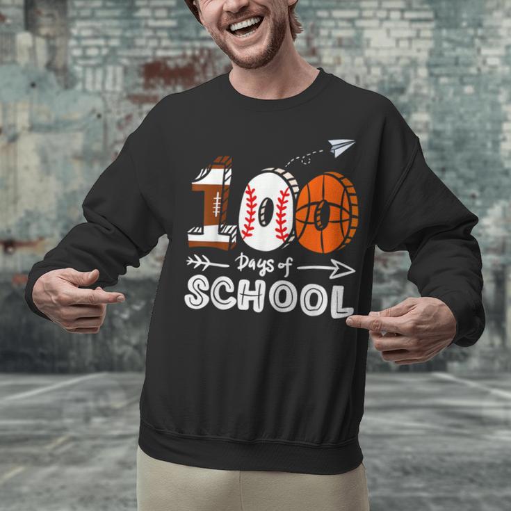 100th Day Of School Basketball Baseball Football Kids Boys Unisex Sweatshirt 100th Day Of School Basketball Baseball Football Kids Boys Unisex Sweatshirt