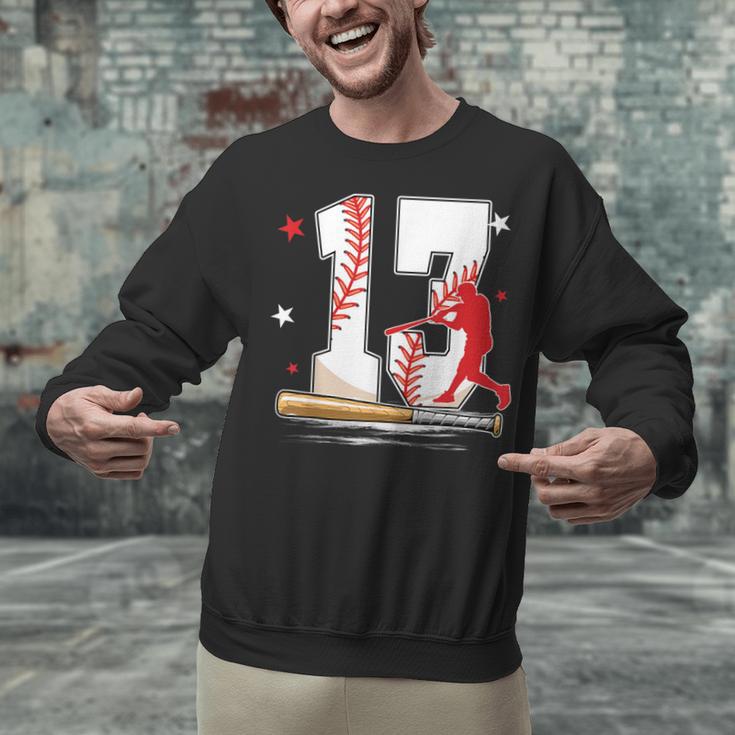 13 Years Old Baseball Birthday Boy 13th Bday Party Unisex Sweatshirt 13 Years Old Baseball Birthday Boy 13th Bday Party Unisex Sweatshirt