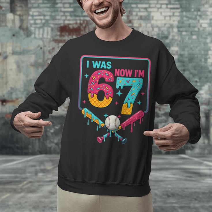 I Was 6 Now Im 7 Ice Cream Drip Baseball For Men Women Kids Unisex Sweatshirt I Was 6 Now Im 7 Ice Cream Drip Baseball For Men Women Kids Unisex Sweatshirt