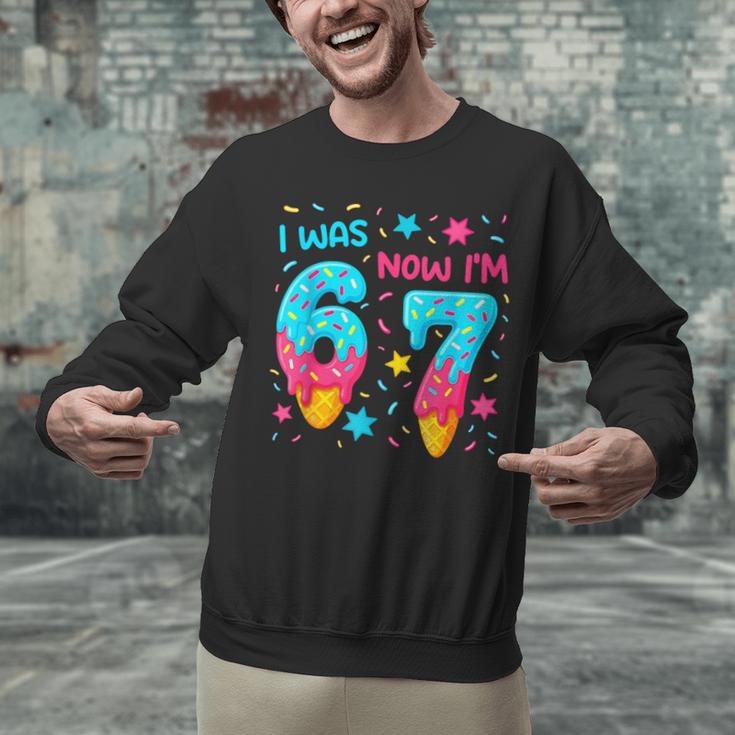 I Was 6 Now I'm 7 67 Birthday Baseball Drip 7 Year Old Unisex Sweatshirt I Was 6 Now I'm 7 67 Birthday Baseball Drip 7 Year Old Unisex Sweatshirt