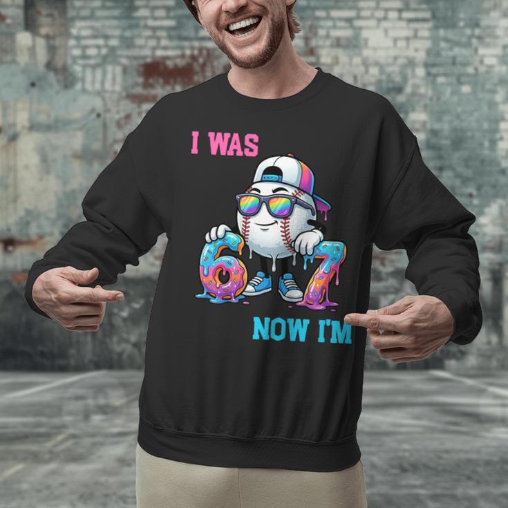 I Was 6 Now I'm 7 Baseball Birthday Drip Ice Cream Boy Unisex Sweatshirt I Was 6 Now I'm 7 Baseball Birthday Drip Ice Cream Boy Unisex Sweatshirt