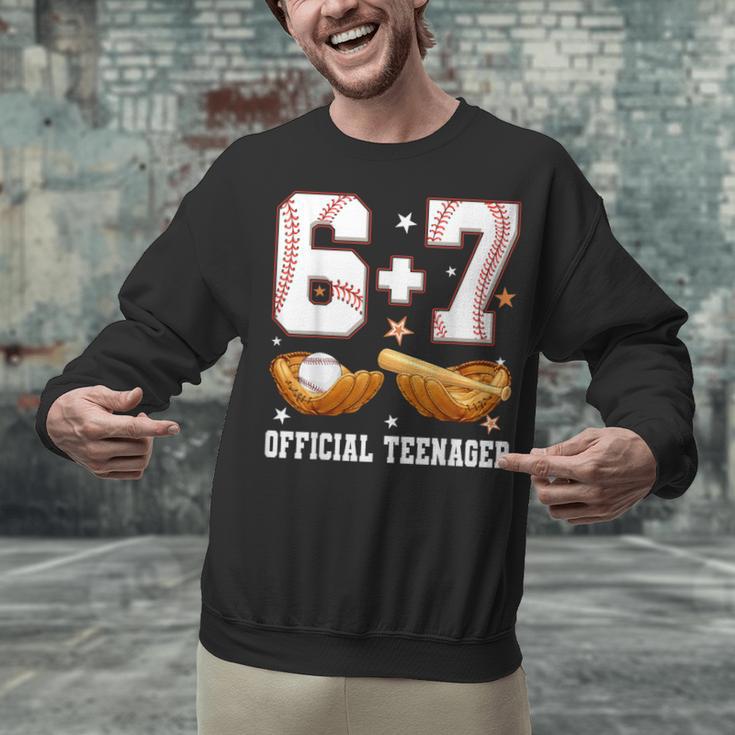 67 13 Year Old Official Teenager Baseball Boy 13th Birthday Unisex Sweatshirt