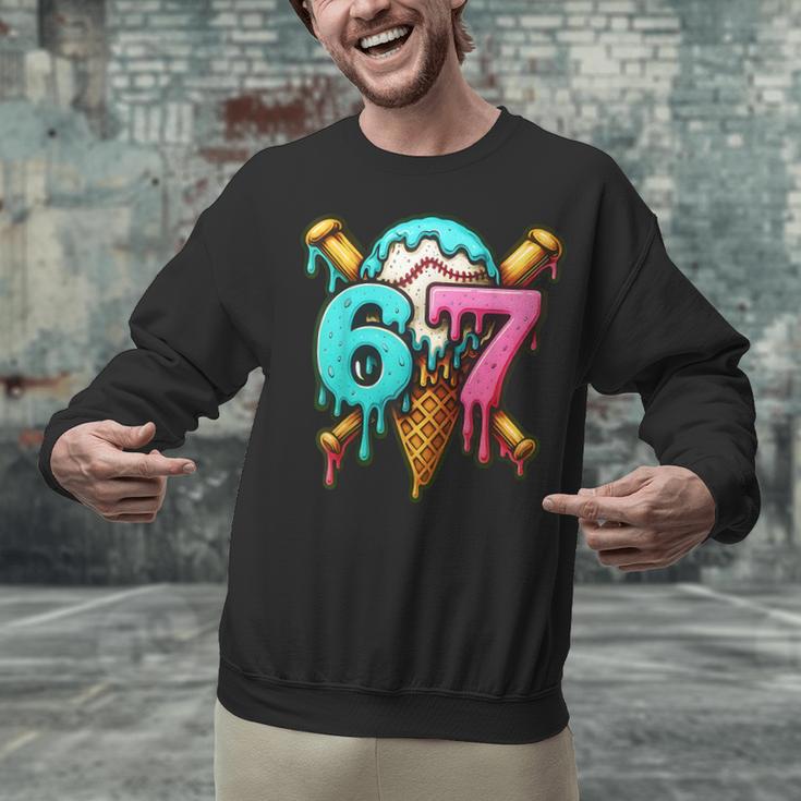 67 Baseball Ice Cream Drip Kids Unisex Sweatshirt 67 Baseball Ice Cream Drip Kids Unisex Sweatshirt
