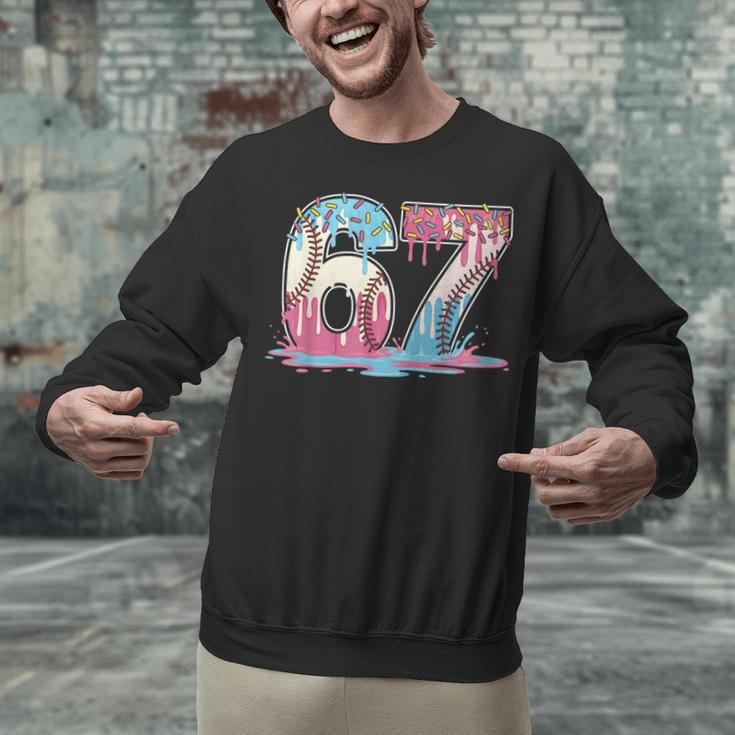 67 Baseball Ice Cream Drip Meme Six Seven Gen Alpha Unisex Sweatshirt 67 Baseball Ice Cream Drip Meme Six Seven Gen Alpha Unisex Sweatshirt