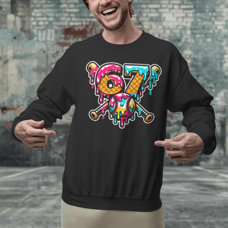 67 Baseball Ice Cream Drip Number Unisex Sweatshirt 67 Baseball Ice Cream Drip Number Unisex Sweatshirt