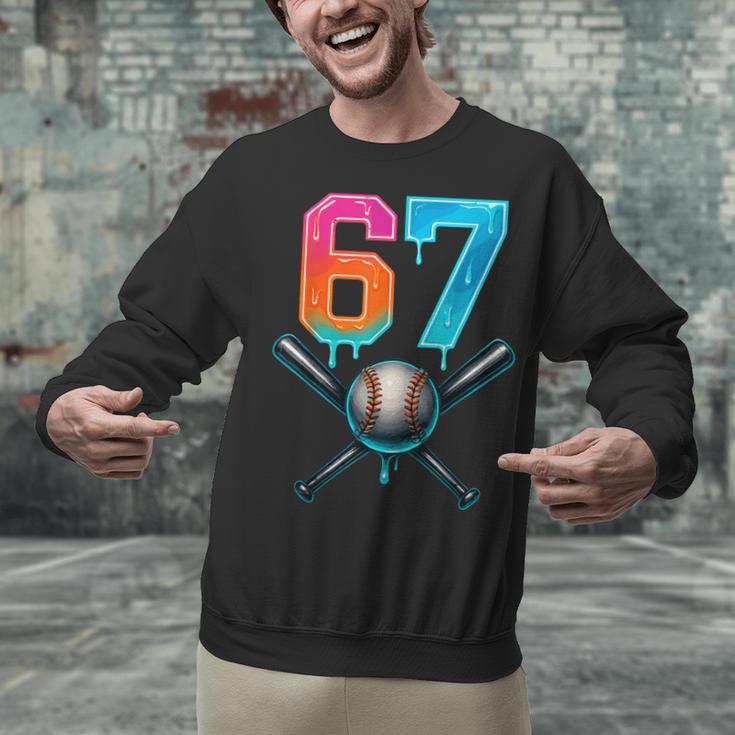 67 Baseball Meme Cool Drip Number 67 Player Or 67th Birthday Unisex Sweatshirt
