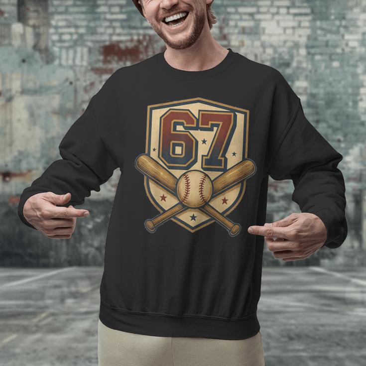 67 Baseball Meme Vintage Sports Crest Retro 67 Player Unisex Sweatshirt 67 Baseball Meme Vintage Sports Crest Retro 67 Player Unisex Sweatshirt