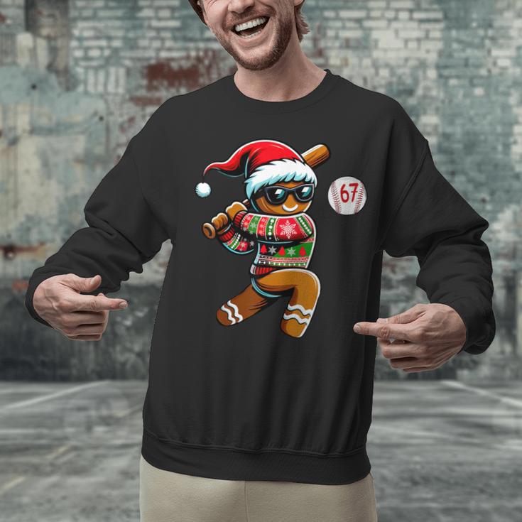 67 Gingerbread Man Playing Baseball Christmas 6 7 Meme Unisex Sweatshirt 67 Gingerbread Man Playing Baseball Christmas 6 7 Meme Unisex Sweatshirt