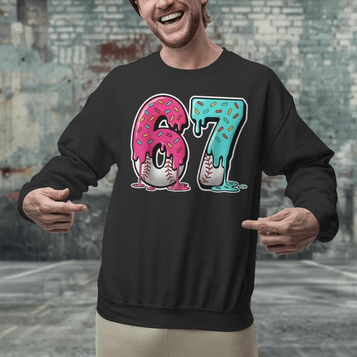 67 Ice Cream Drip Baseball Gen Alpha Slang Six Seven Meme Unisex Sweatshirt 67 Ice Cream Drip Baseball Gen Alpha Slang Six Seven Meme Unisex Sweatshirt
