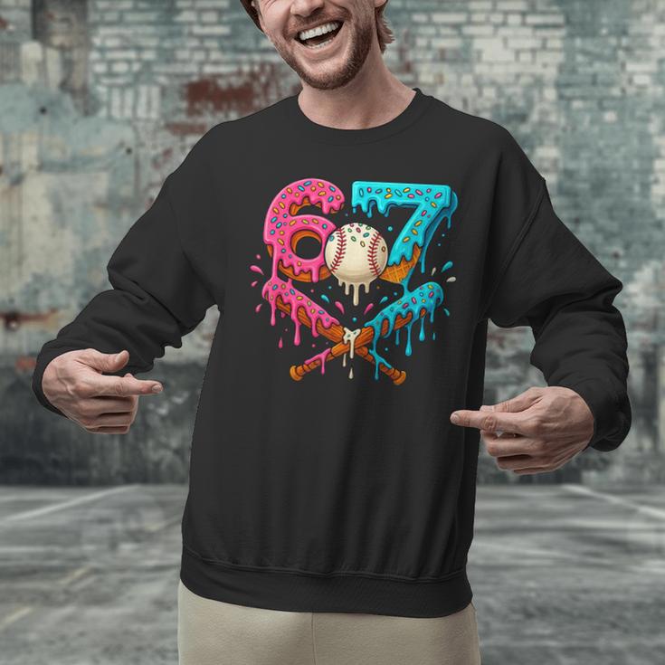67 Ice Cream Drip Baseball Meme – Six Seven Gen Alpha Unisex Sweatshirt 67 Ice Cream Drip Baseball Meme – Six Seven Gen Alpha Unisex Sweatshirt