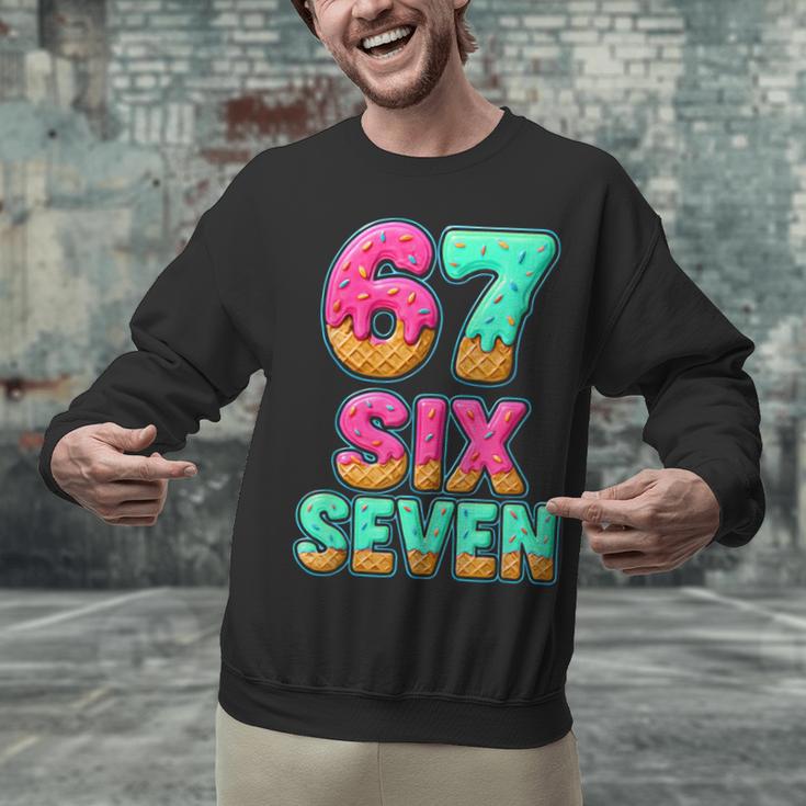 67 Ice Cream Drip Baseball Six Seven 6-7 Meme Teen Boy Unisex Sweatshirt 67 Ice Cream Drip Baseball Six Seven 6-7 Meme Teen Boy Unisex Sweatshirt