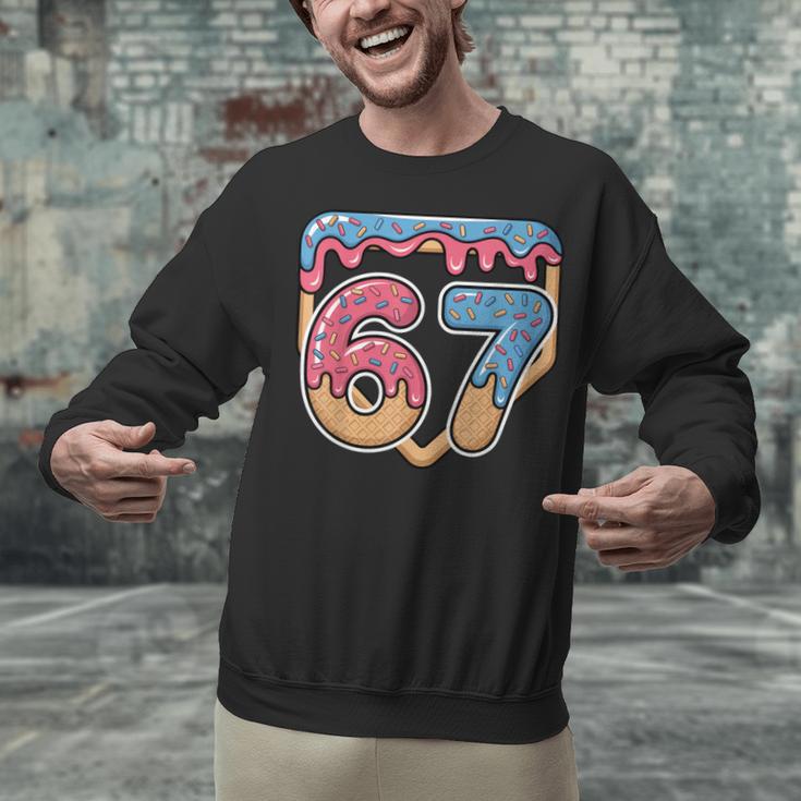 67 Ice Cream Drip Meme Baseball Unisex Sweatshirt