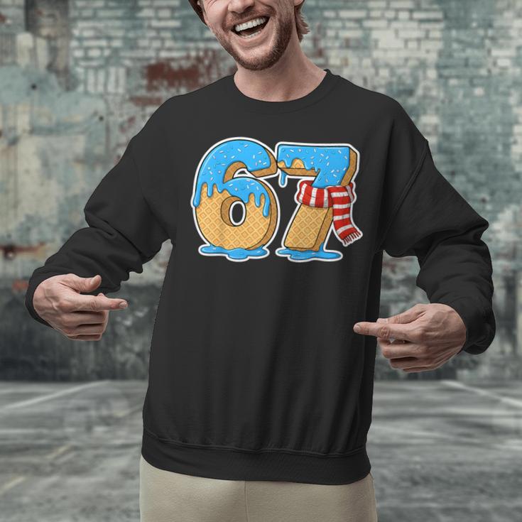 67 Ice Cream Drip Six Seven Baseball Drip 67 Boys Meme Unisex Sweatshirt