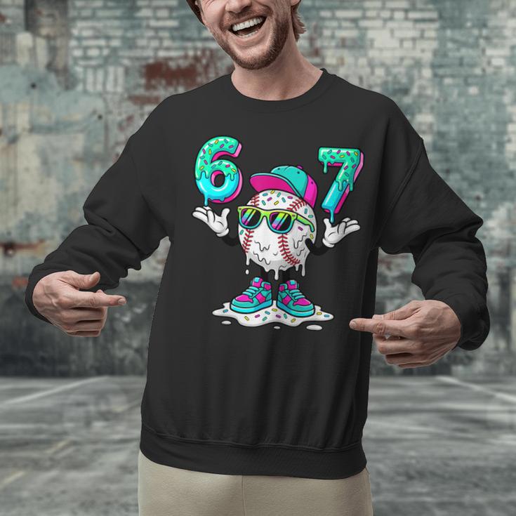 67 Meme Six Seven 6 7 Meme Baseball Drip Unisex Sweatshirt