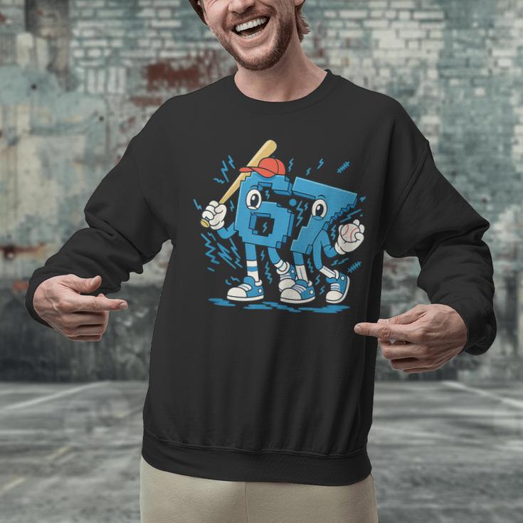 67 Six Seven 6-7 Italian Brainrot Kids Baseball Unisex Sweatshirt