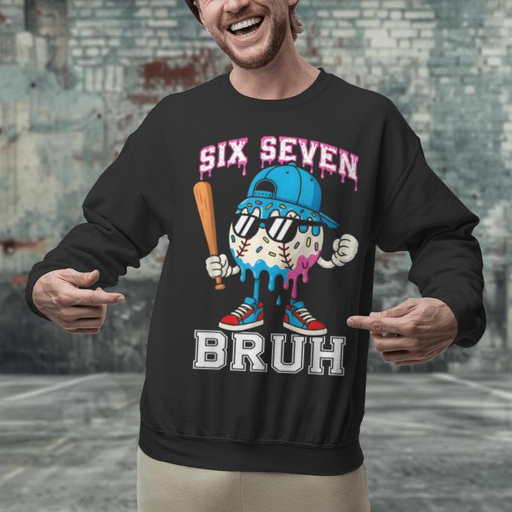 67 Six Seven Baseball Ice Cream Drip Number 67 Player Unisex Sweatshirt
