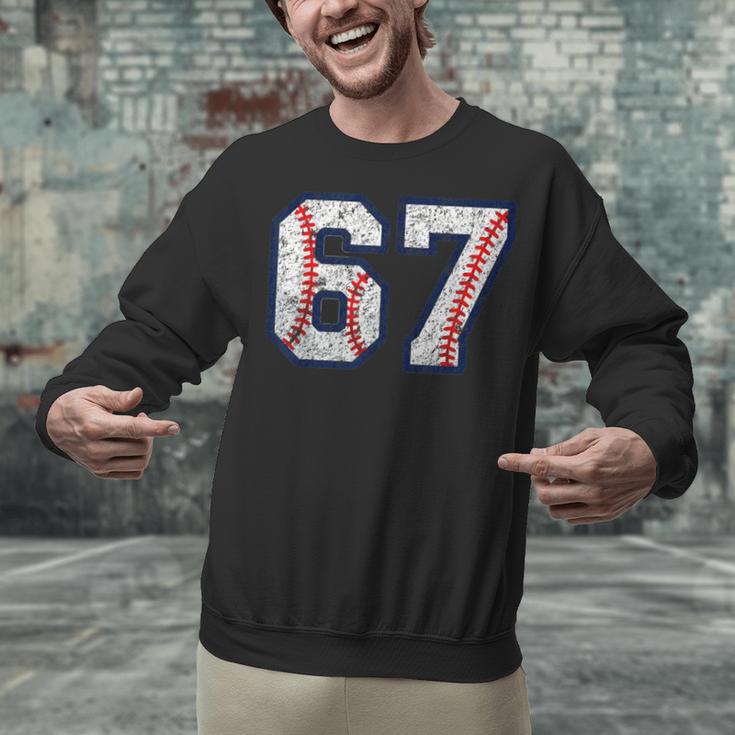 67 Sports Meme – Baseball Number 6 7 Unisex Sweatshirt