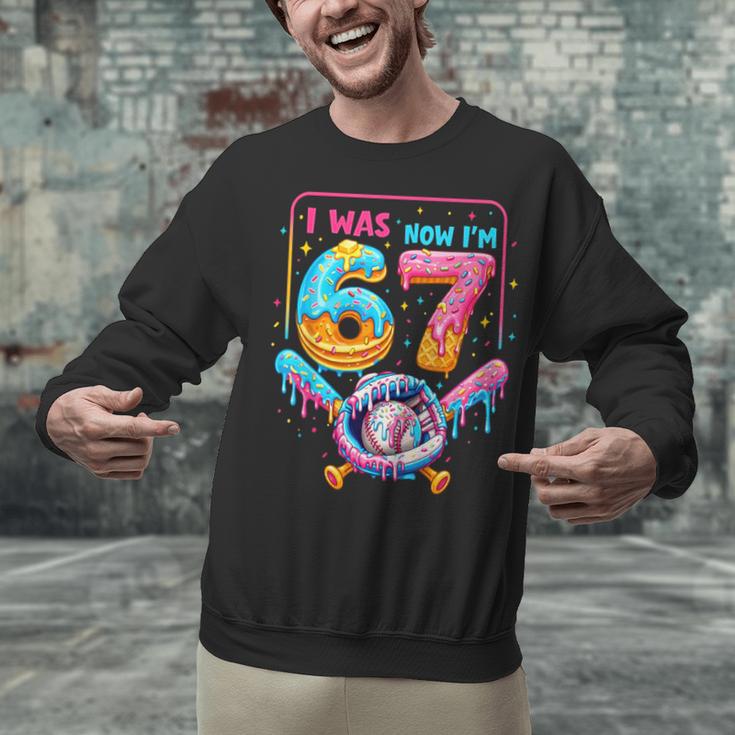 7th Birthday Boys I Was 6 Now I'm 7 Baseball Ice Cream Drip Unisex Sweatshirt 7th Birthday Boys I Was 6 Now I'm 7 Baseball Ice Cream Drip Unisex Sweatshirt