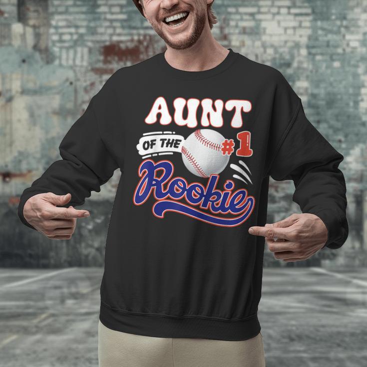 Aunt Rookie Of Year 1st Birthday Baseball Theme Matching Unisex Sweatshirt