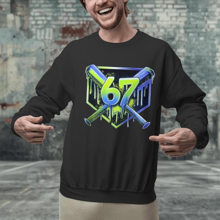 Awesome 67 Baseball Drip Effect Baseball 6-7 Meme Graphic Unisex Sweatshirt Awesome 67 Baseball Drip Effect Baseball 6-7 Meme Graphic Unisex Sweatshirt