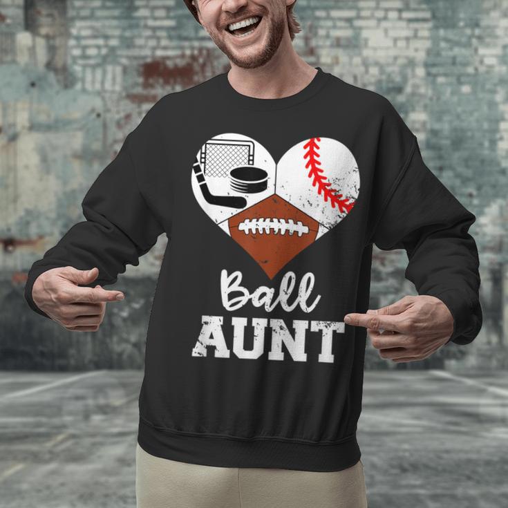 Ball Aunt Heart Football Baseball Hockey Game Day Unisex Sweatshirt Ball Aunt Heart Football Baseball Hockey Game Day Unisex Sweatshirt