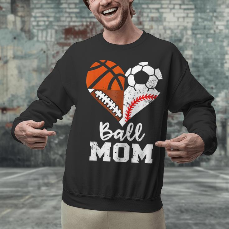 Ball Mom Heart Soccer Basketball Baseball Football Mom Unisex Sweatshirt Ball Mom Heart Soccer Basketball Baseball Football Mom Unisex Sweatshirt