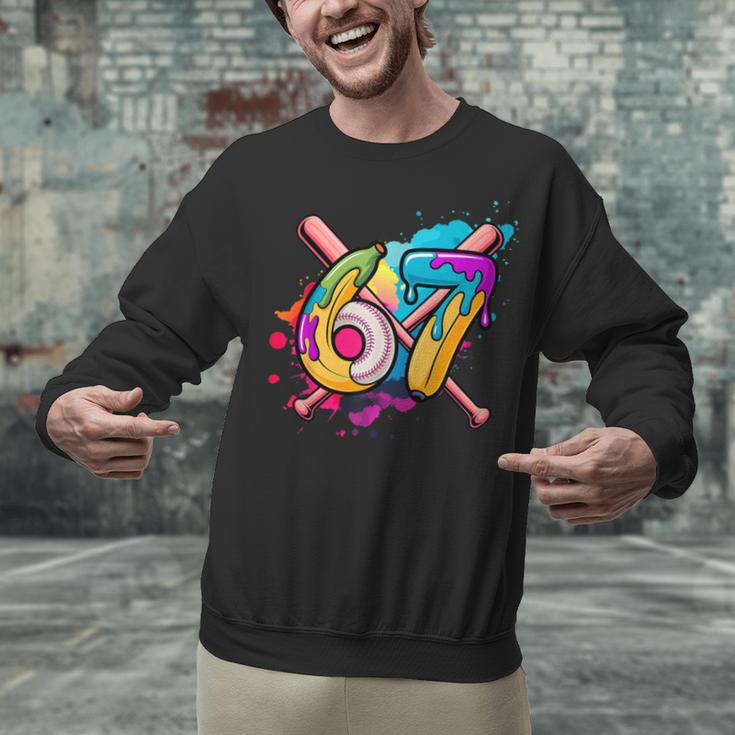 Banana Baseball 67 Ice Cream Drip Meme Unisex Sweatshirt