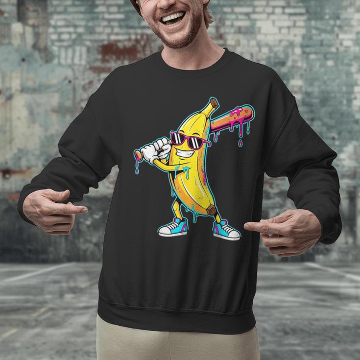 Banana Baseball Drip Kids Youth Boys Girls Unisex Sweatshirt Banana Baseball Drip Kids Youth Boys Girls Unisex Sweatshirt